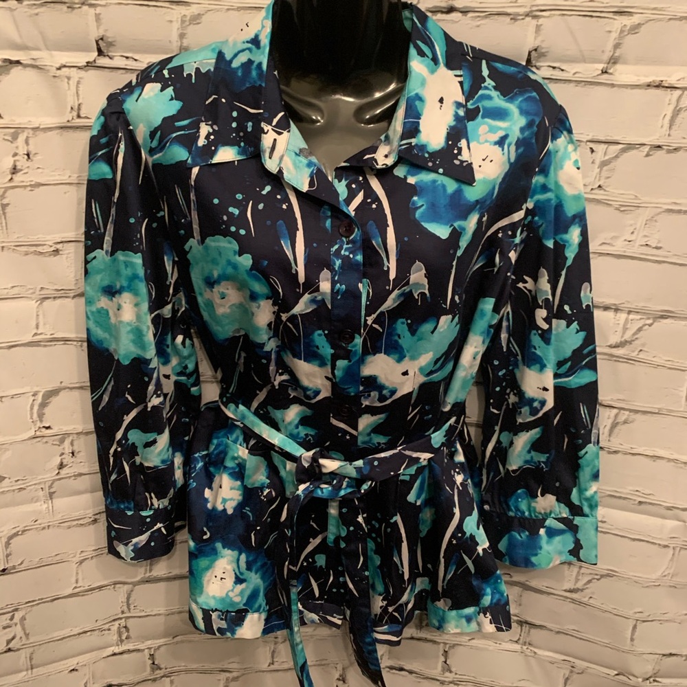 Jones New York Signature Abstract Blouse XL